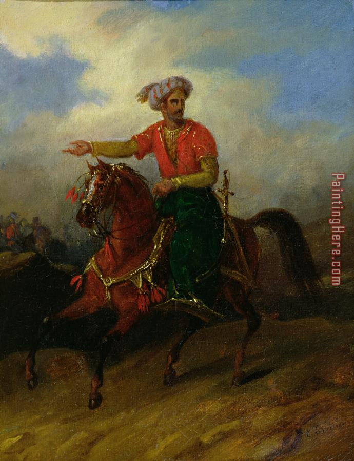 Charles Bellier An Ottoman on Horseback